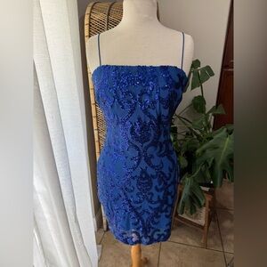 Windsor short Elegant Blue Sequin Dress